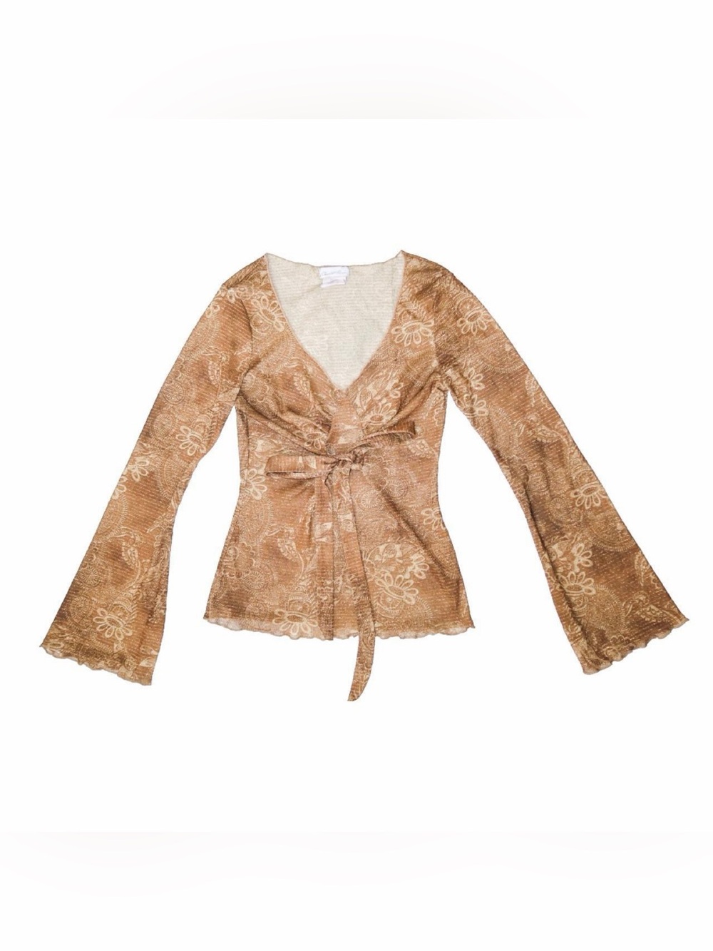 Charlotte Russe Sheer Gold Shimmer Top